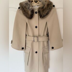 Karen Millen Wool Belted Cape Coat
